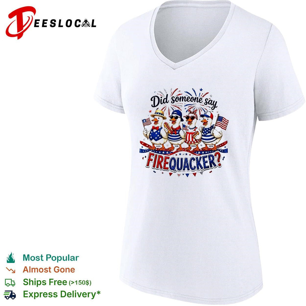 Did someone say firequacker ducks 4th of July humor shirt Unisex