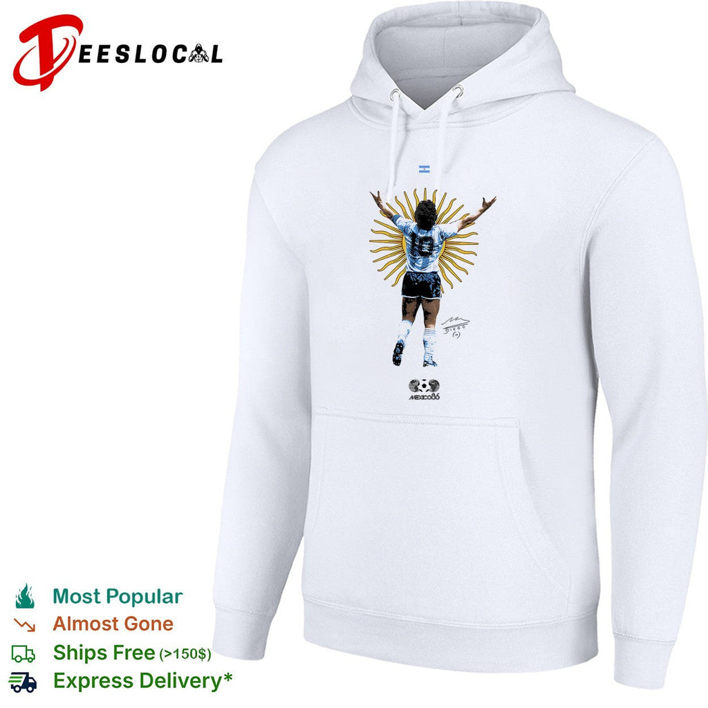 Diego Maradona Argentina Mexico 86 signature shirt Unisex