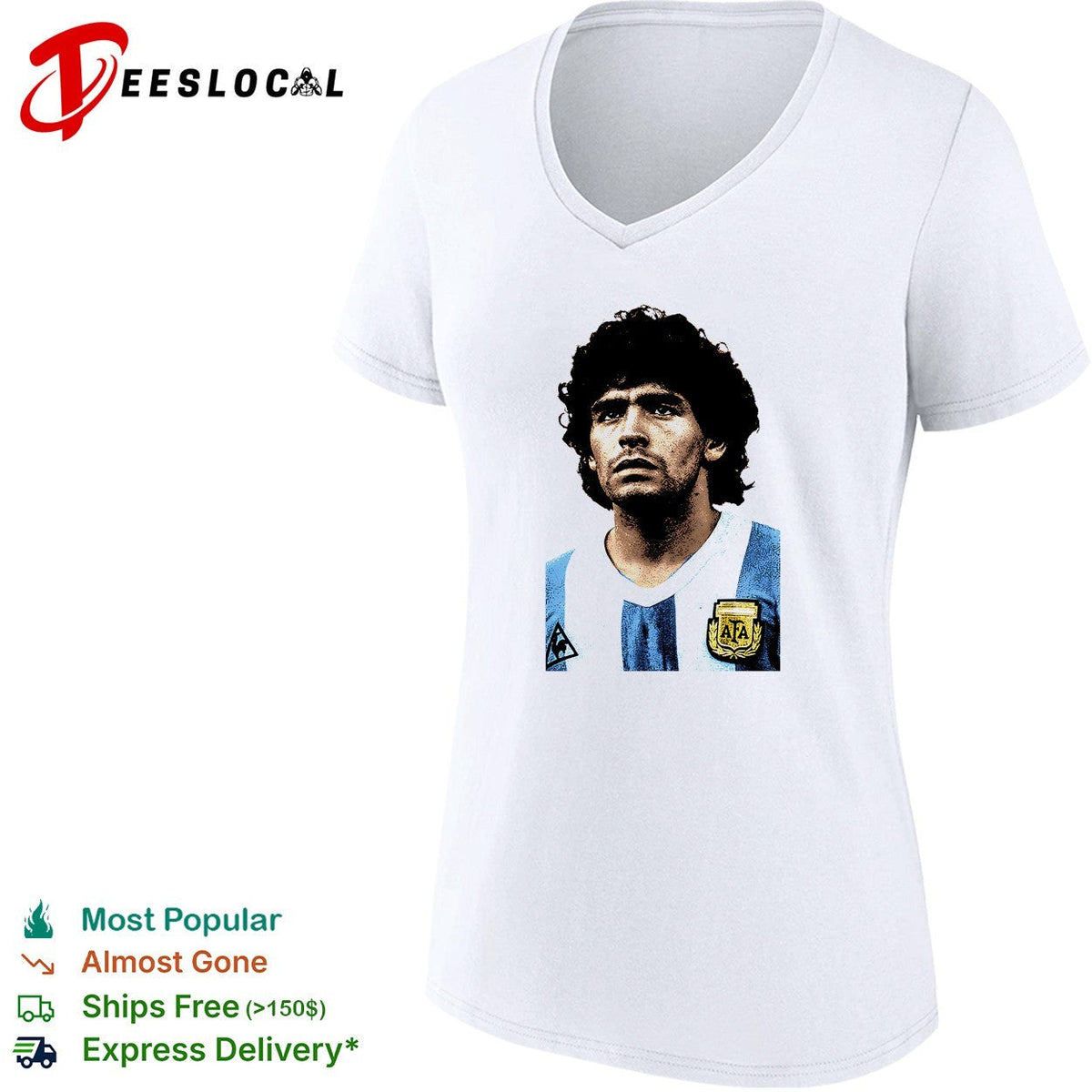 Diego Maradona Argentina portrait shirt Unisex
