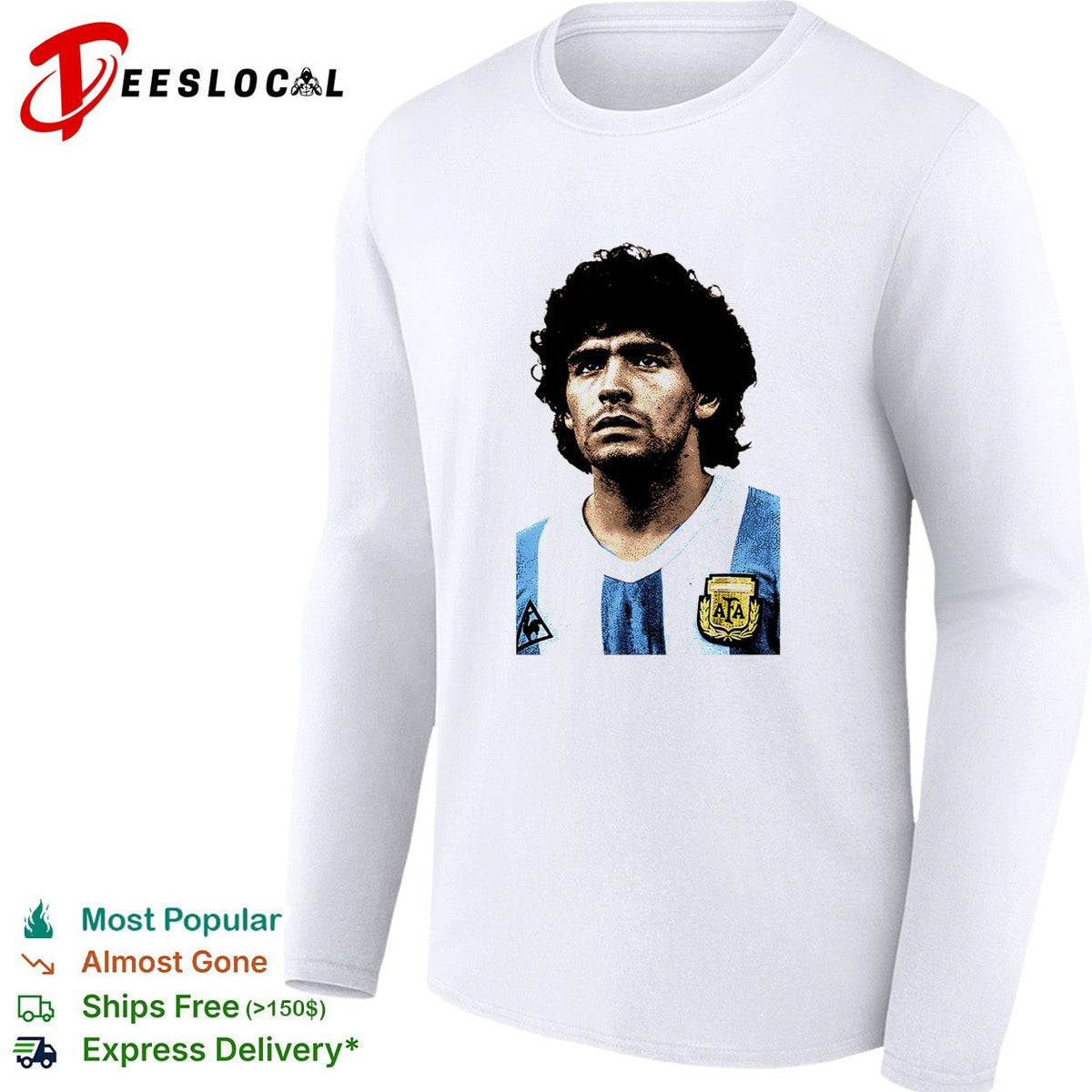 Diego Maradona Argentina portrait shirt Unisex