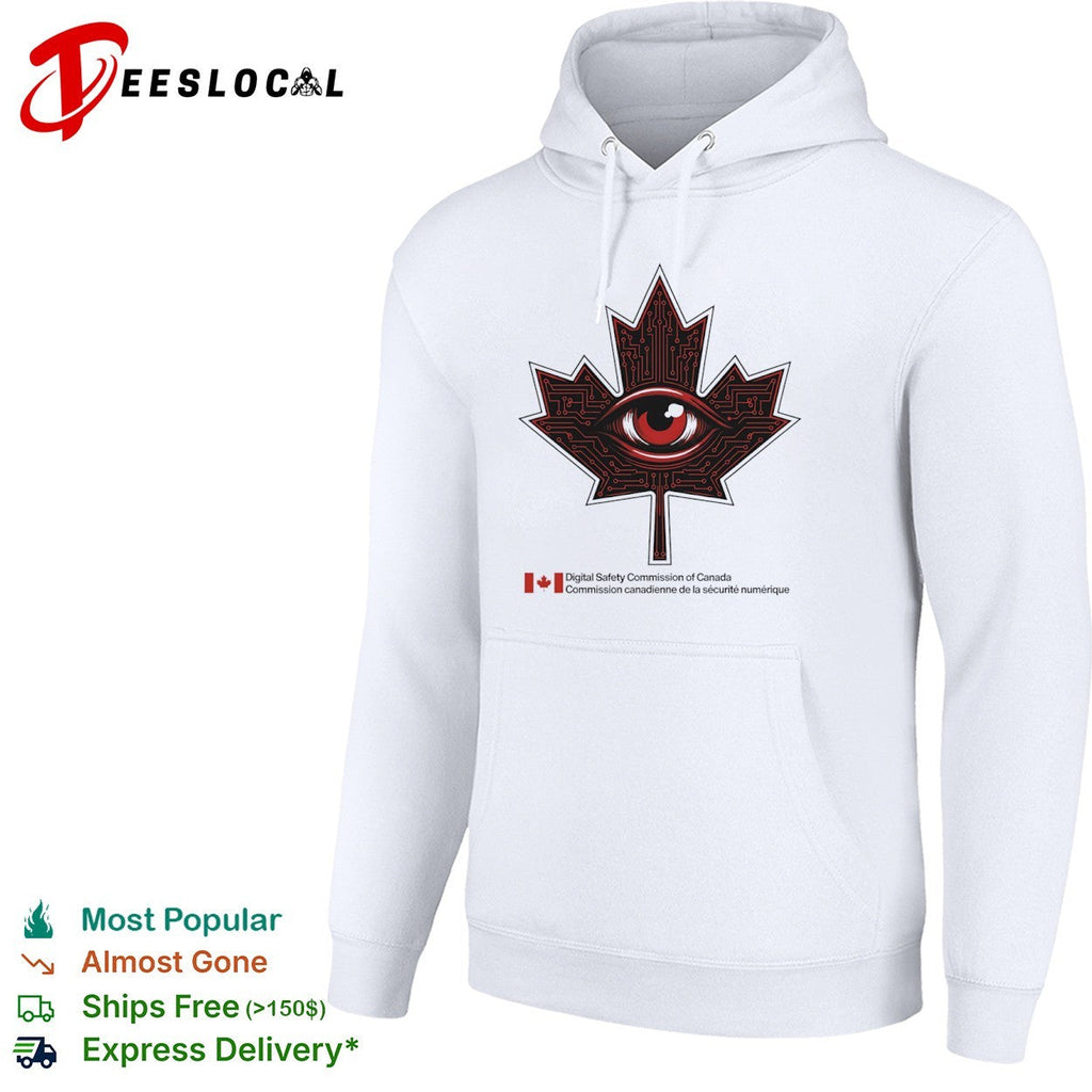 Digital Safety Commission of Canada Maple Leaf Eye Circuitry Surveillance shirt Unisex