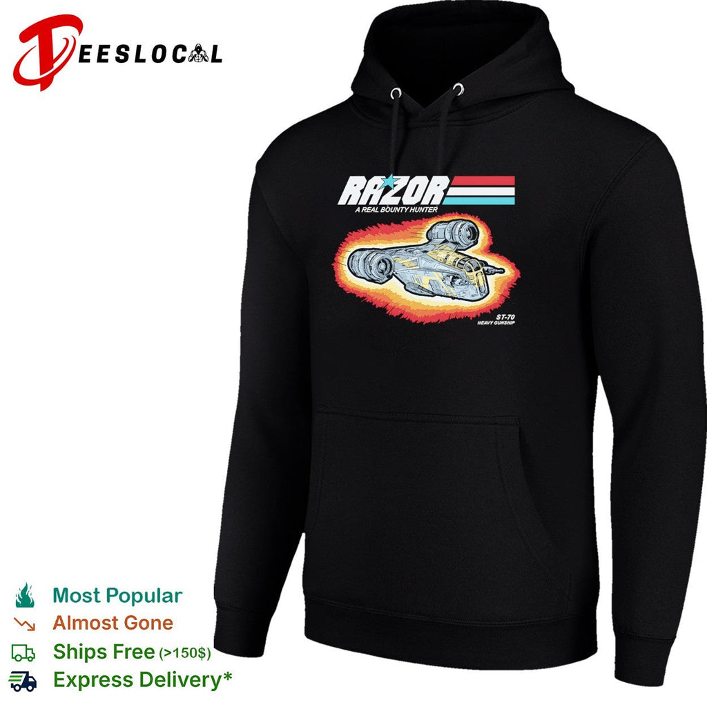 Din Djarin’s Razor Crest in the style of GI Joe shirt Unisex
