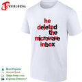 Dinosaur He Deleted The Microwave inbox shirt Unisex