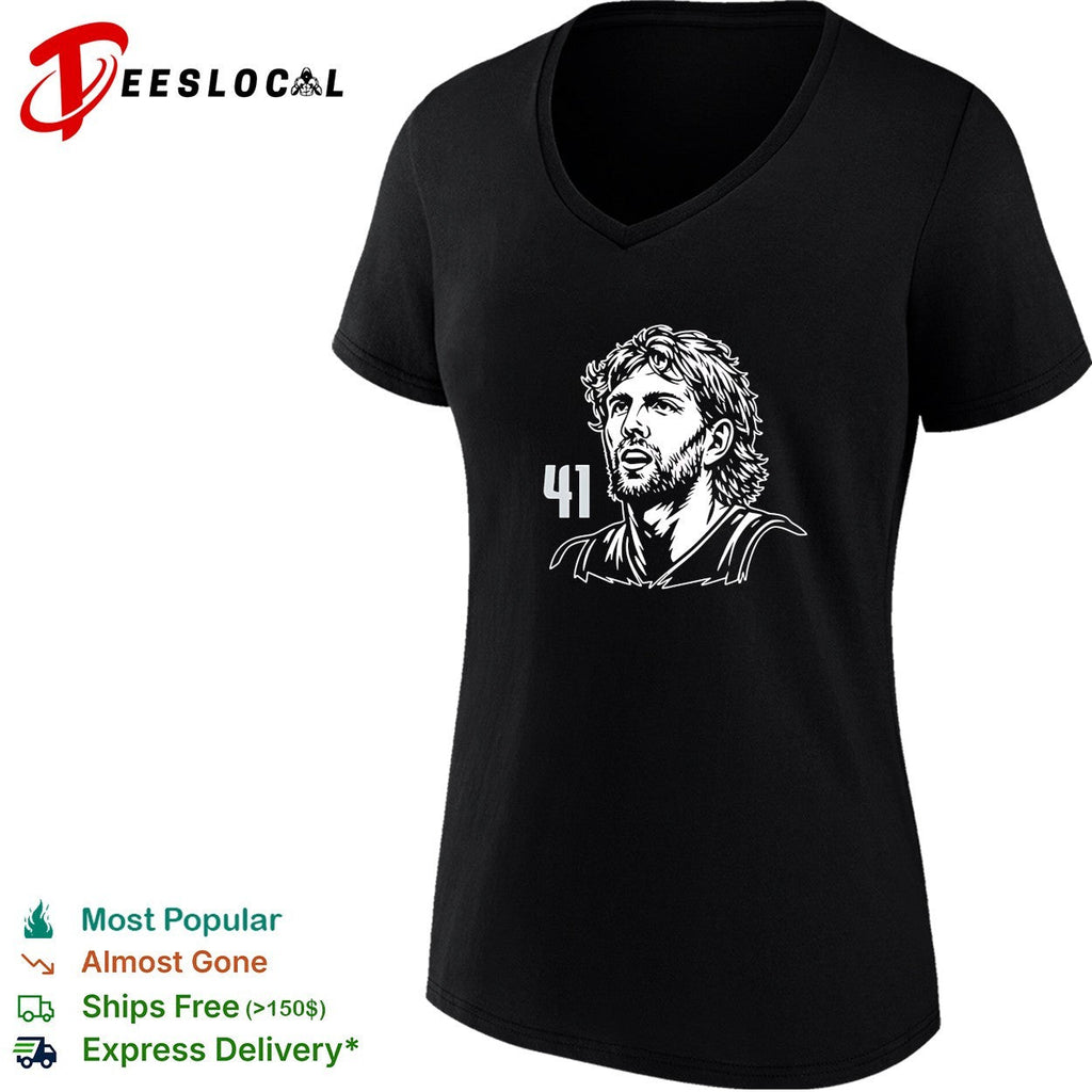 Dirk Nowitzki 41 Dallas Mavericks NBA Hall of Famer shirt Unisex