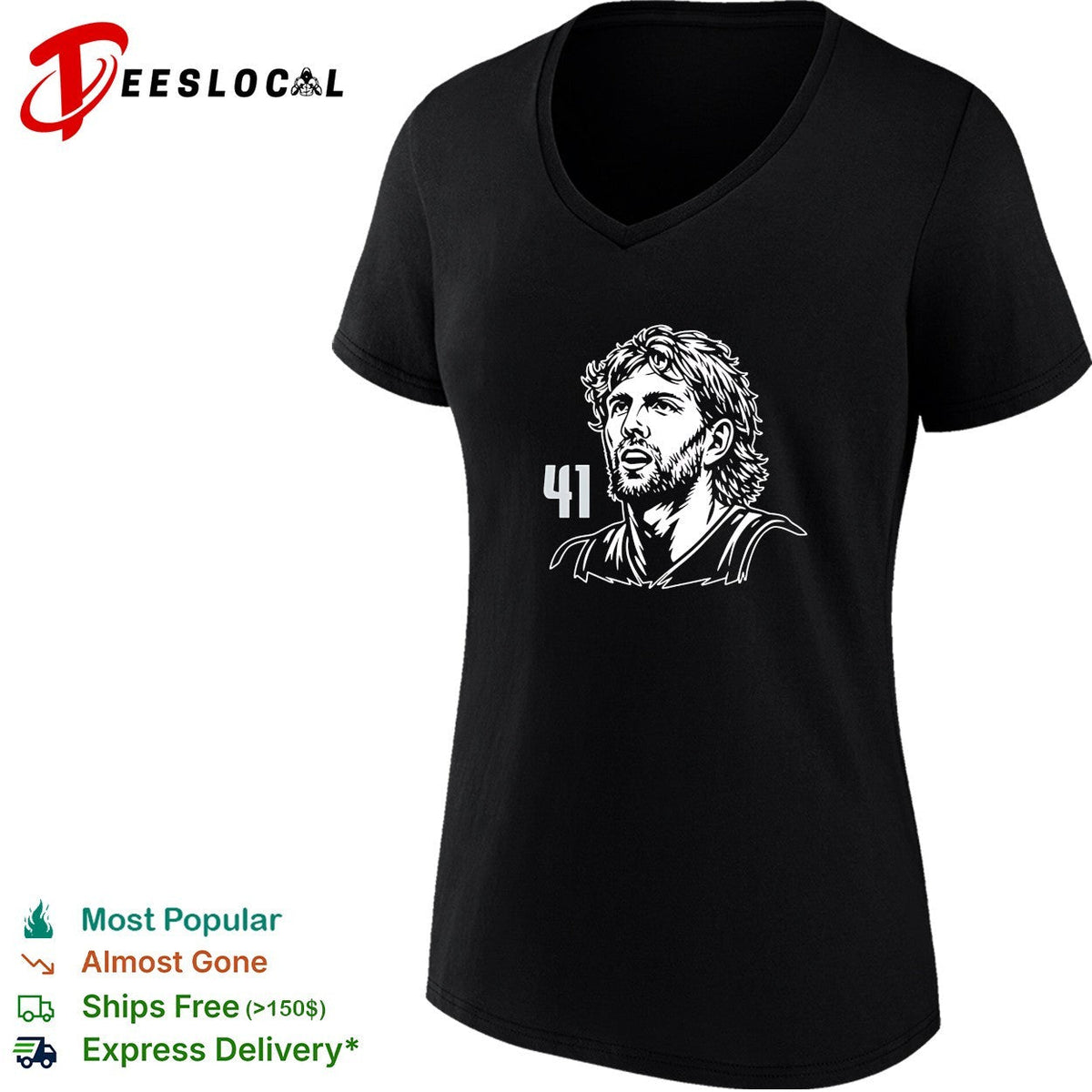 Dirk Nowitzki 41 Dallas Mavericks NBA Hall of Famer shirt Unisex