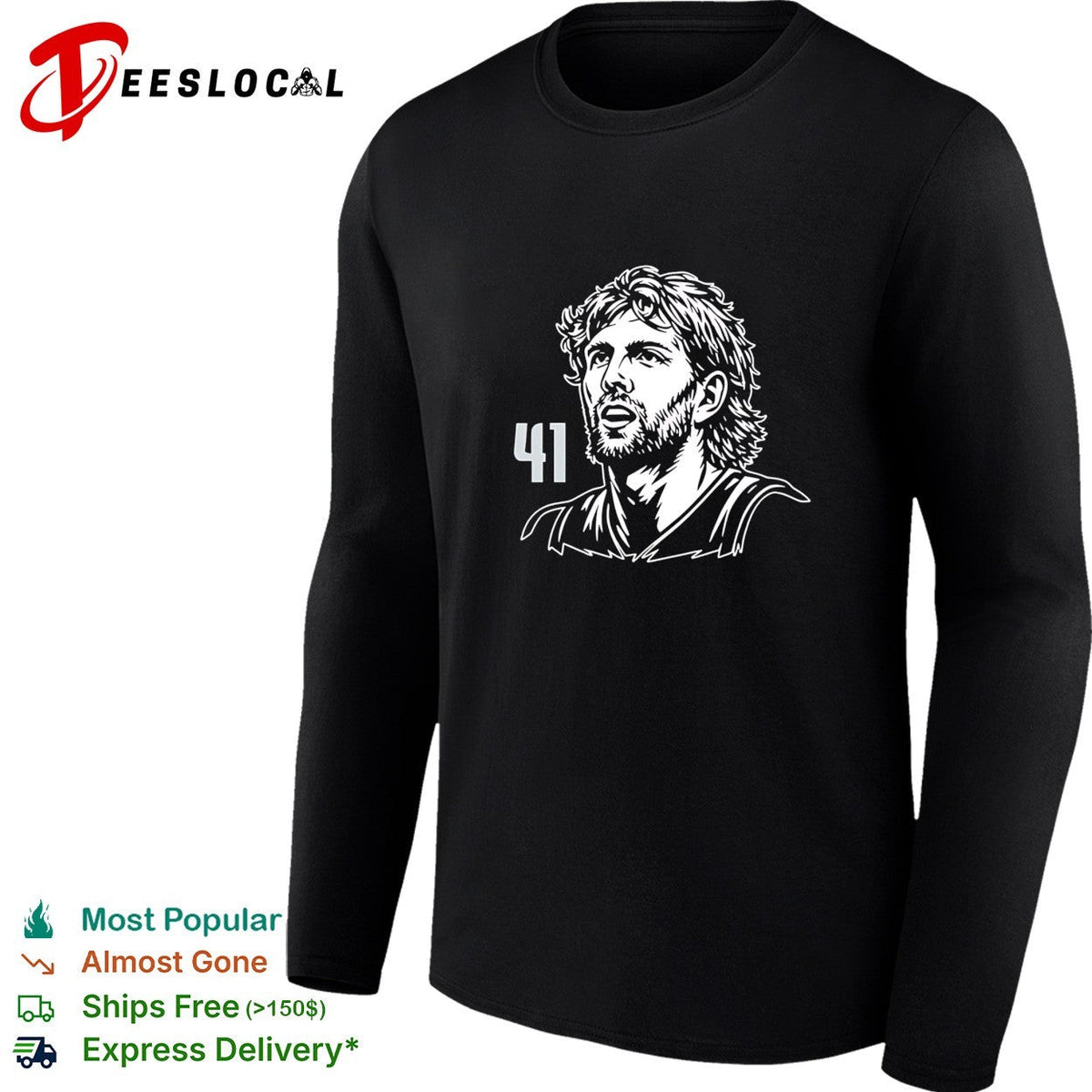 Dirk Nowitzki 41 Dallas Mavericks NBA Hall of Famer shirt Unisex