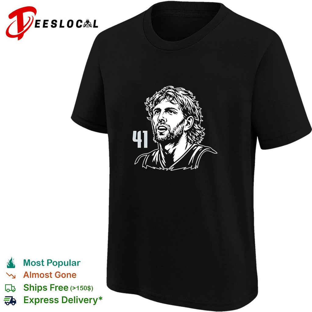 Dirk Nowitzki 41 Dallas Mavericks NBA Hall of Famer shirt Unisex