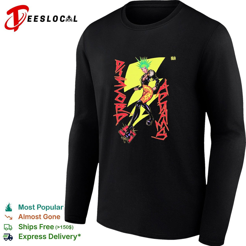 Discord Adams punk girl lightning bolt green hair comic art shirt Unisex
