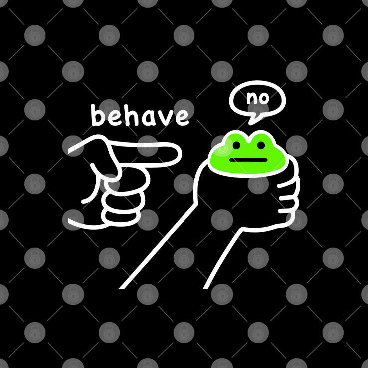 Dishonest Frog Funny Frog Meme Behave No T Shirt Unisex