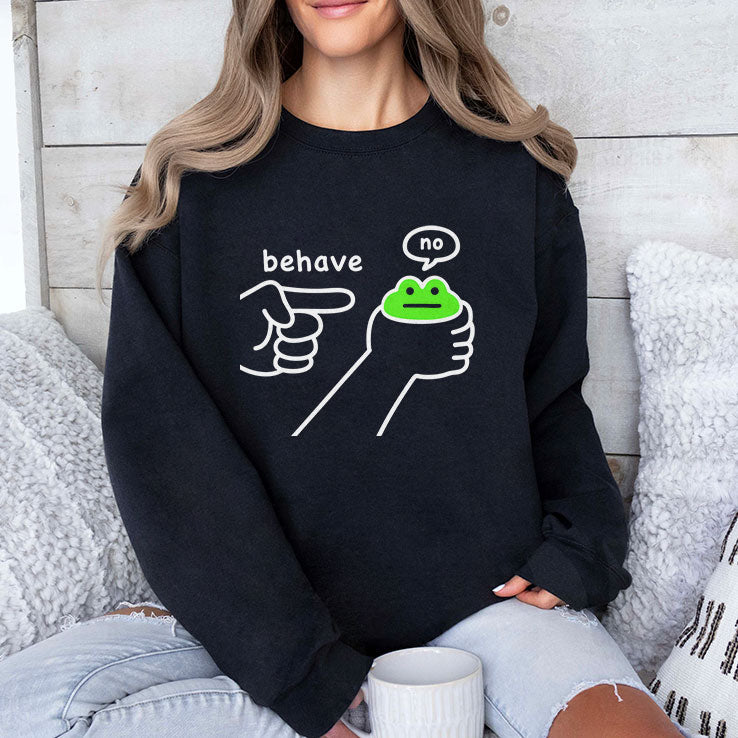 Dishonest Frog Funny Frog Meme Behave No T Shirt Unisex