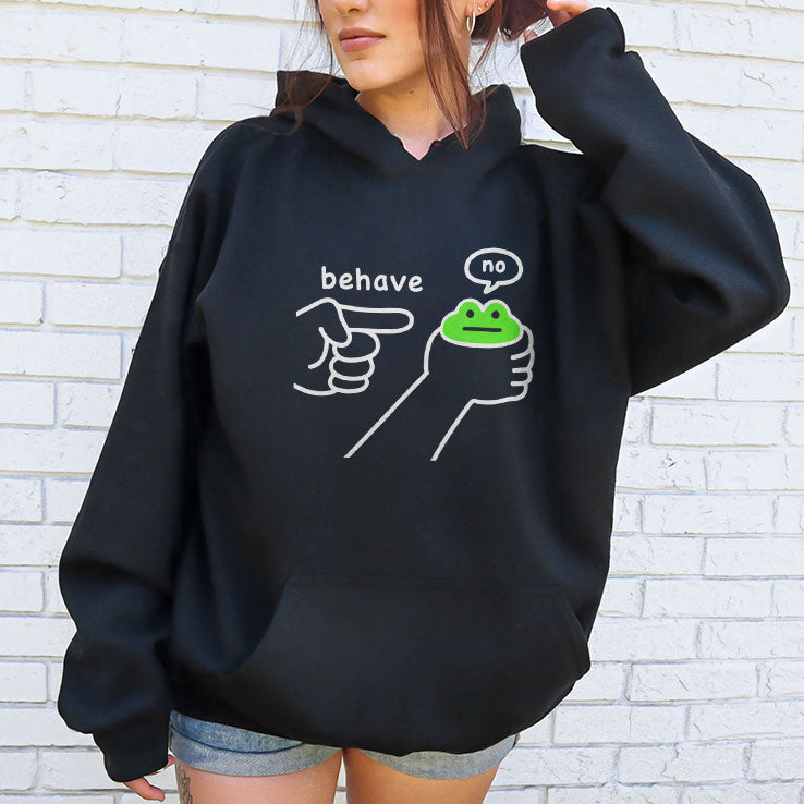 Dishonest Frog Funny Frog Meme Behave No T Shirt Unisex