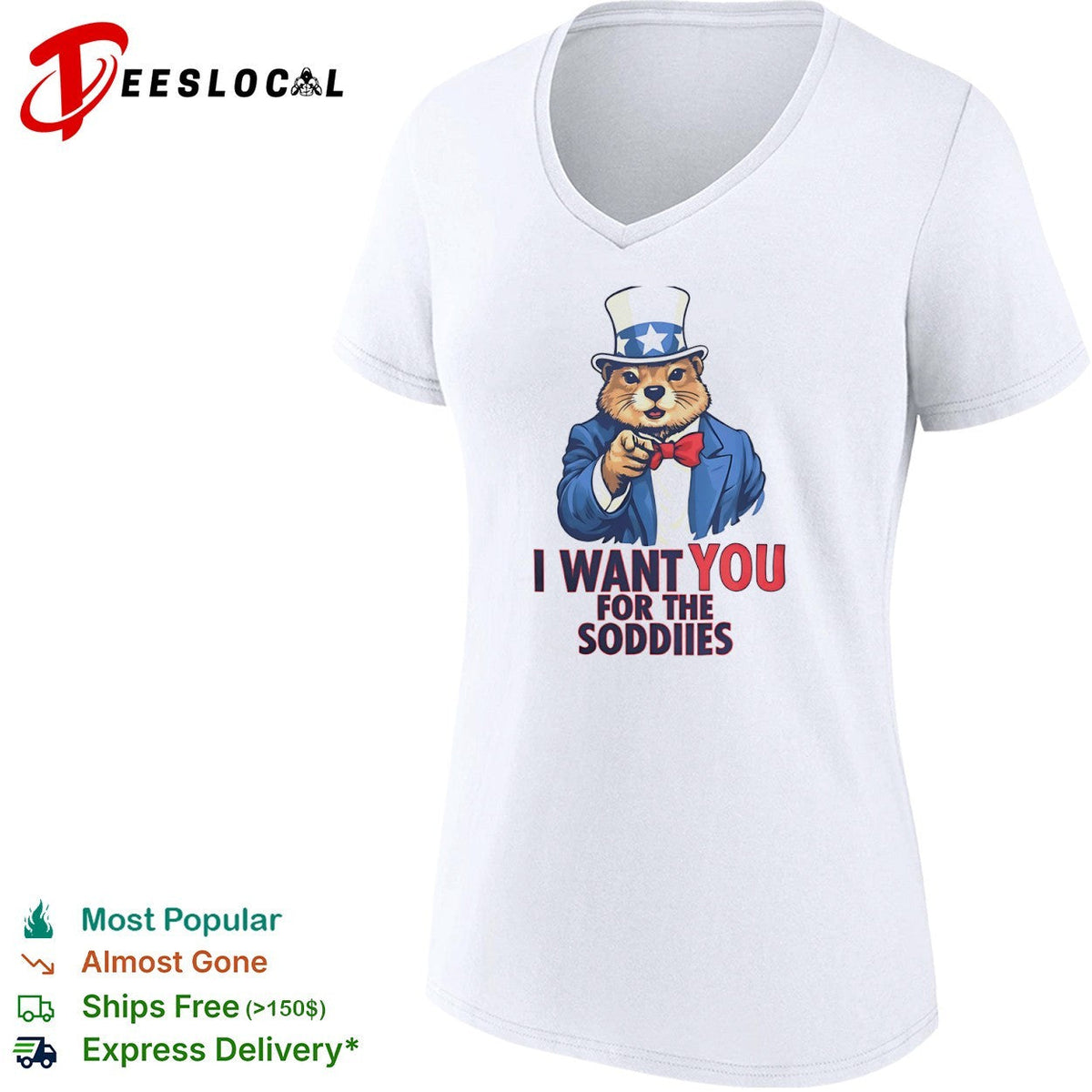 Dog Uncle Sam I want you for the Soddies shirt Unisex