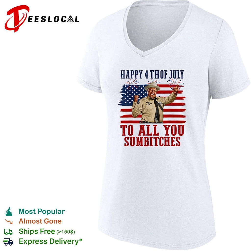 Don Knotts Barney Fife Happy 4 thof July to all you sumbitches patriotic shirt Unisex