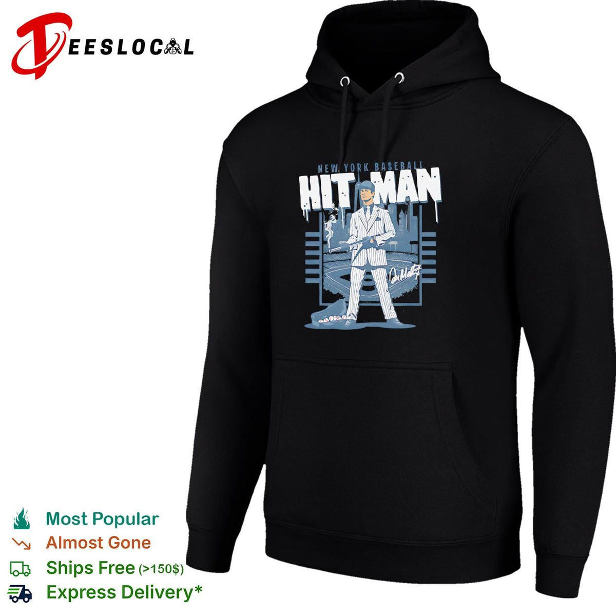 Don Mattingly New York Yankees hitman caricature graphic shirt Unisex