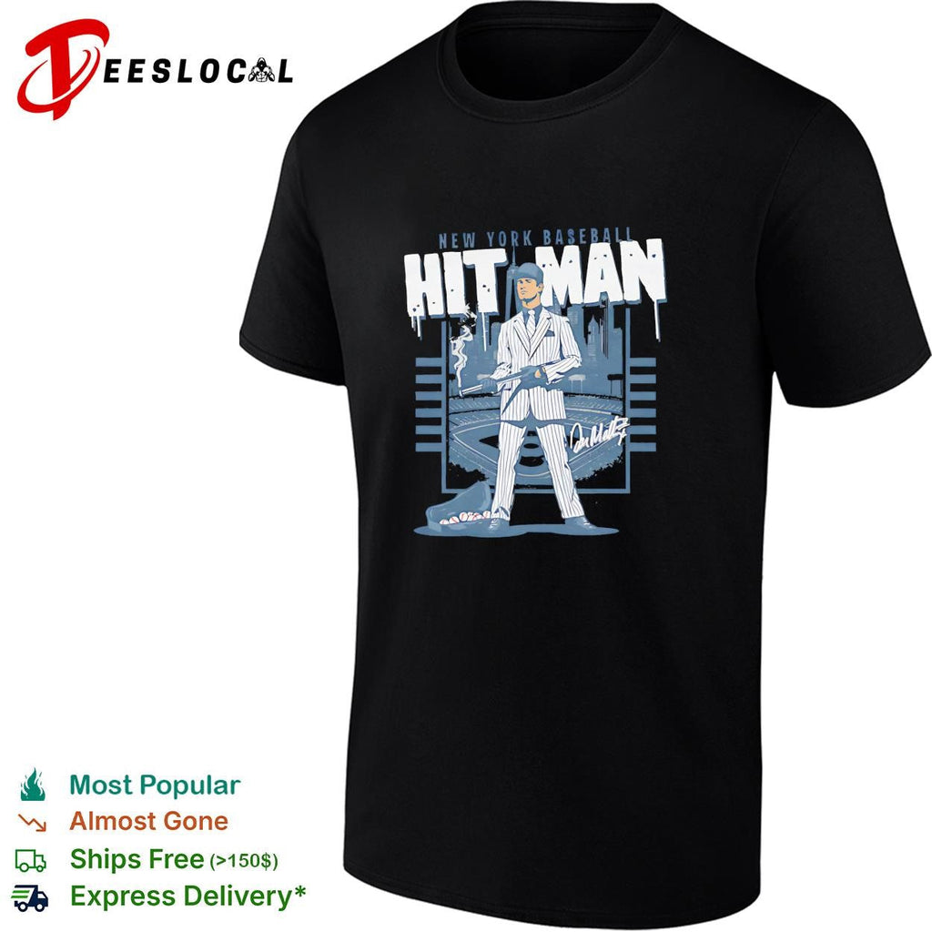 Don Mattingly New York Yankees hitman caricature graphic shirt Unisex
