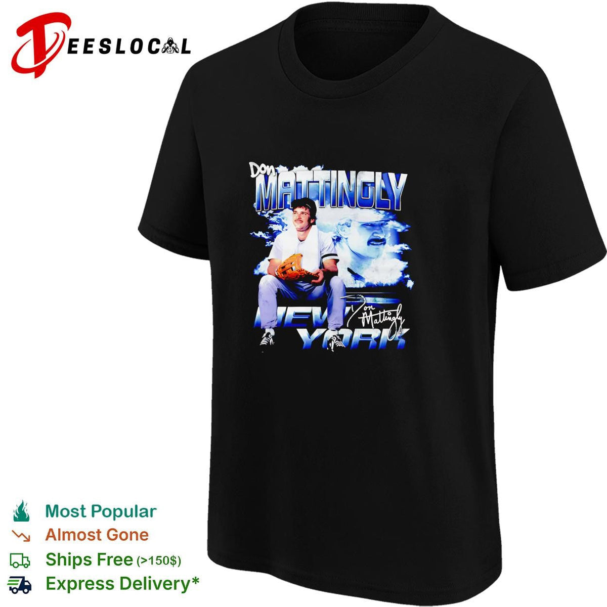Don Mattingly New York Yankees signature vintage script shirt Unisex
