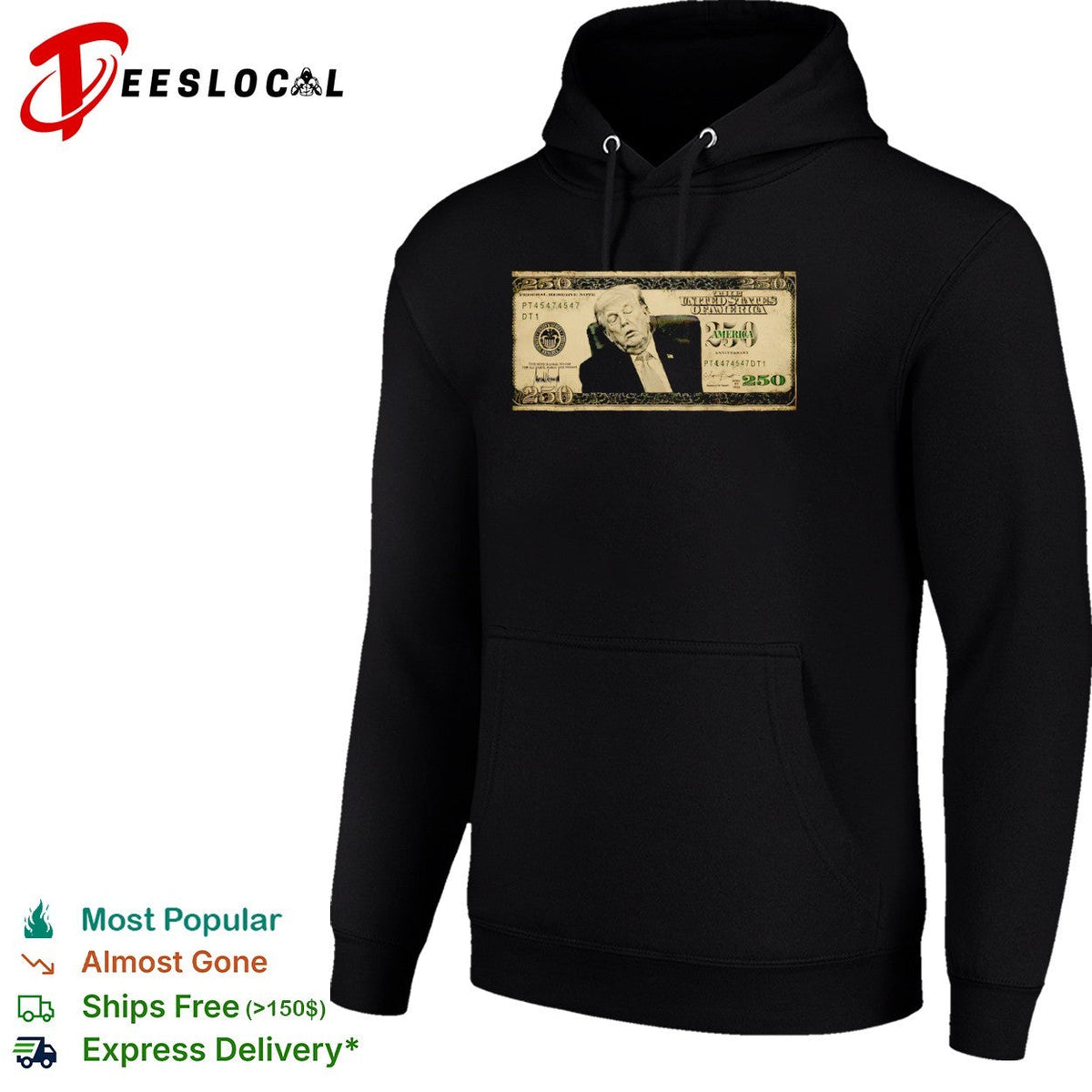 Donald Trump 250 Anniversary The United States Of America Federal Reserve Note shirt Unisex