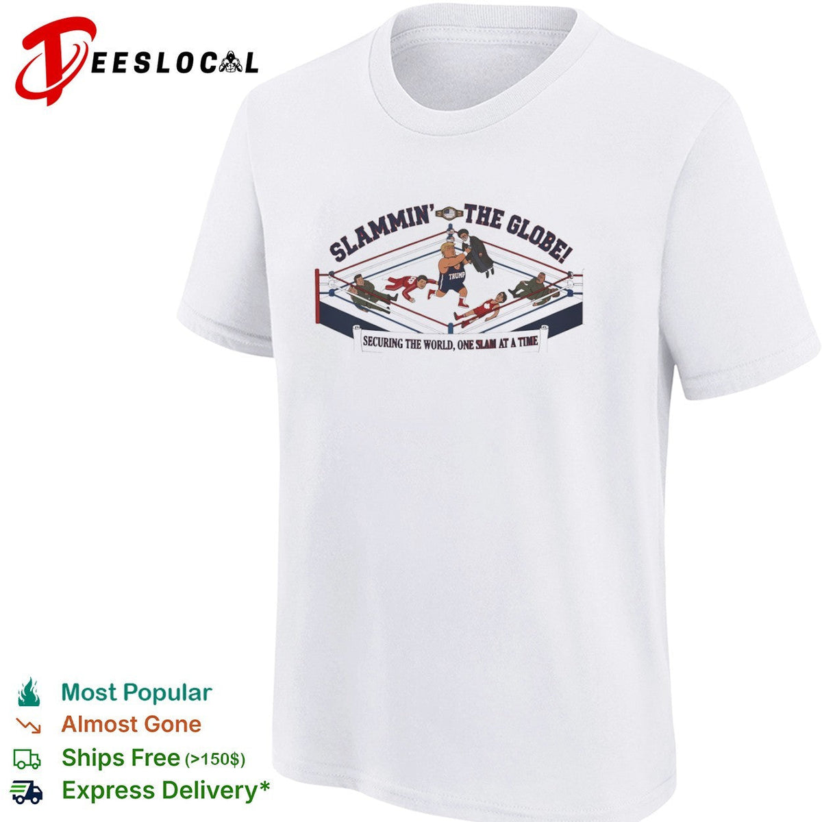 Donald Trump Ali Khamenei the Globe securing the world one slam at a time shirt Unisex