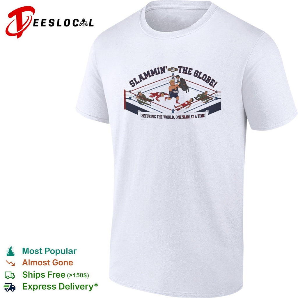 Donald Trump Ali Khamenei the Globe securing the world one slam at a time shirt Unisex