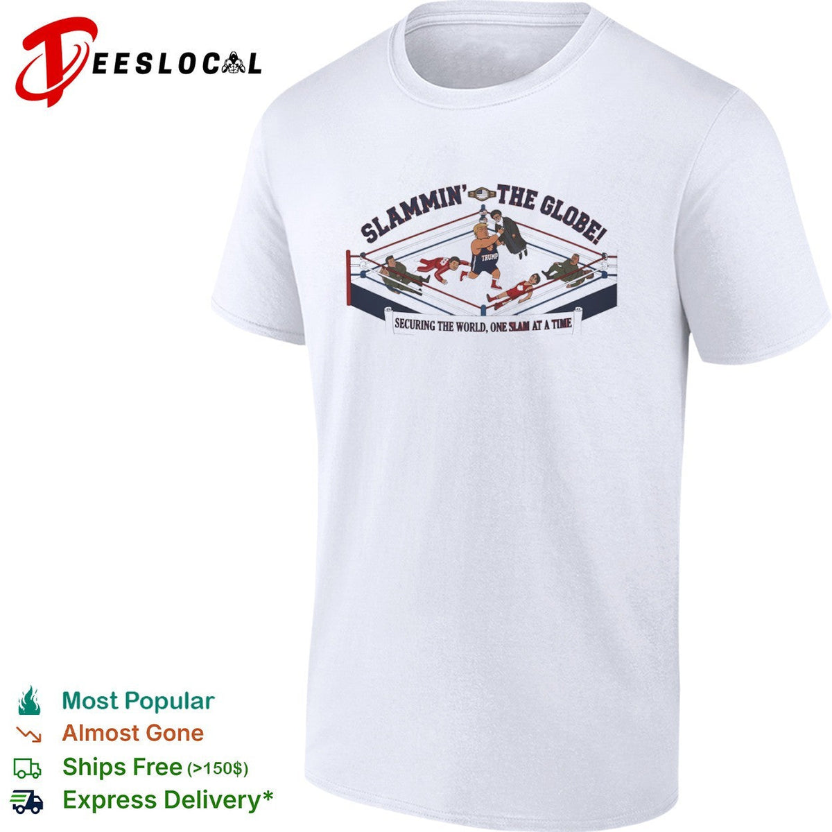 Donald Trump Ali Khamenei the Globe securing the world one slam at a time shirt Unisex