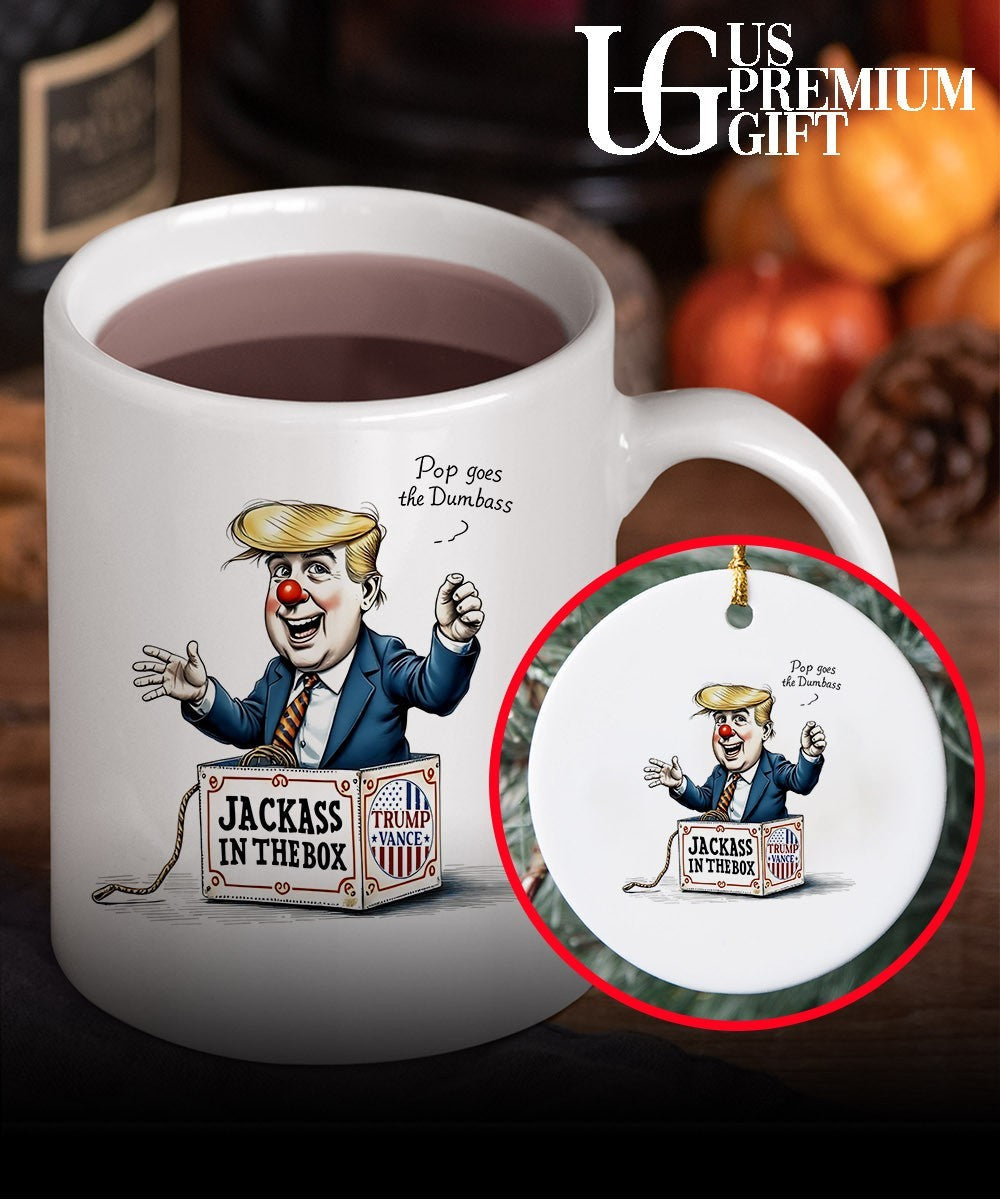 Donald Trump J.D. Vance Jackass in the Box Pop goes the Dumbass shirt Unisex