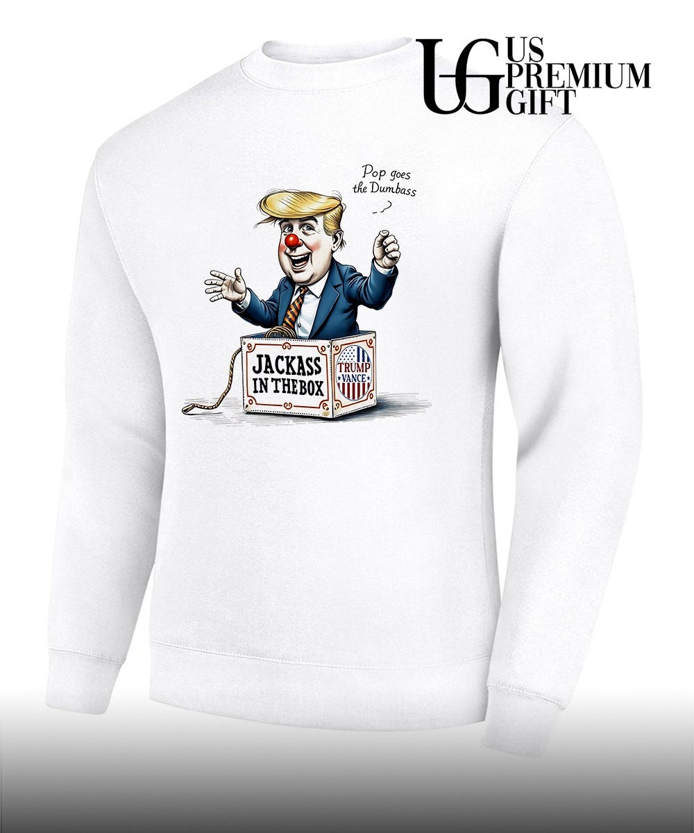 Donald Trump J.D. Vance Jackass in the Box Pop goes the Dumbass shirt Unisex