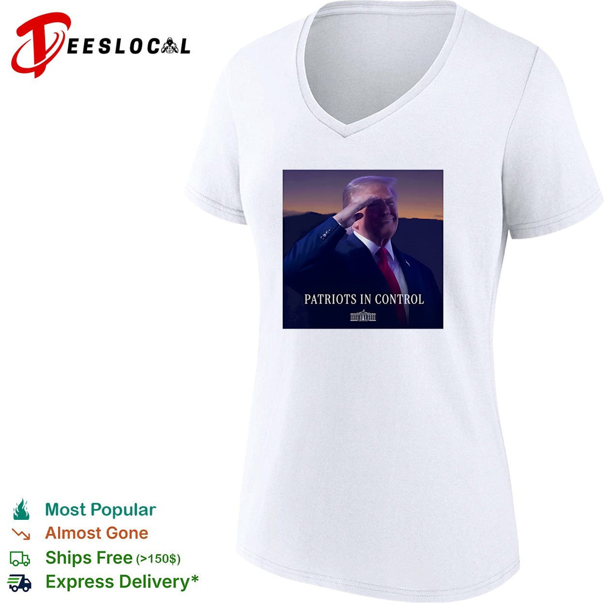 Donald Trump NBA Finals patriots in control White House photo political shirt Unisex