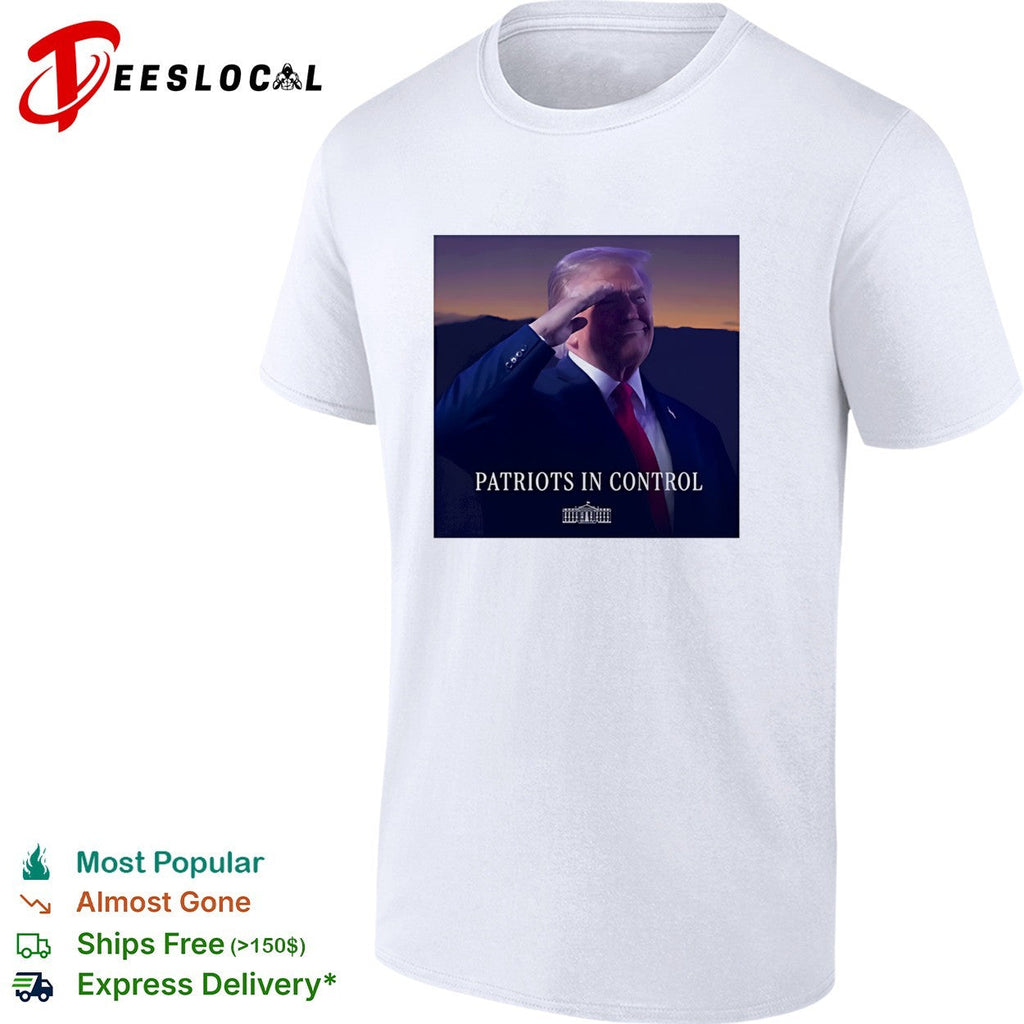 Donald Trump NBA Finals patriots in control White House photo political shirt Unisex