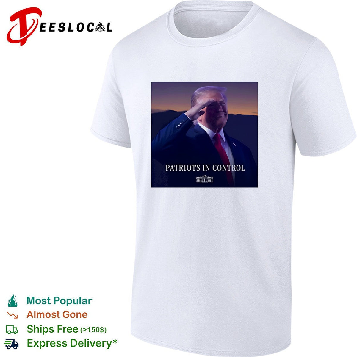 Donald Trump NBA Finals patriots in control White House photo political shirt Unisex