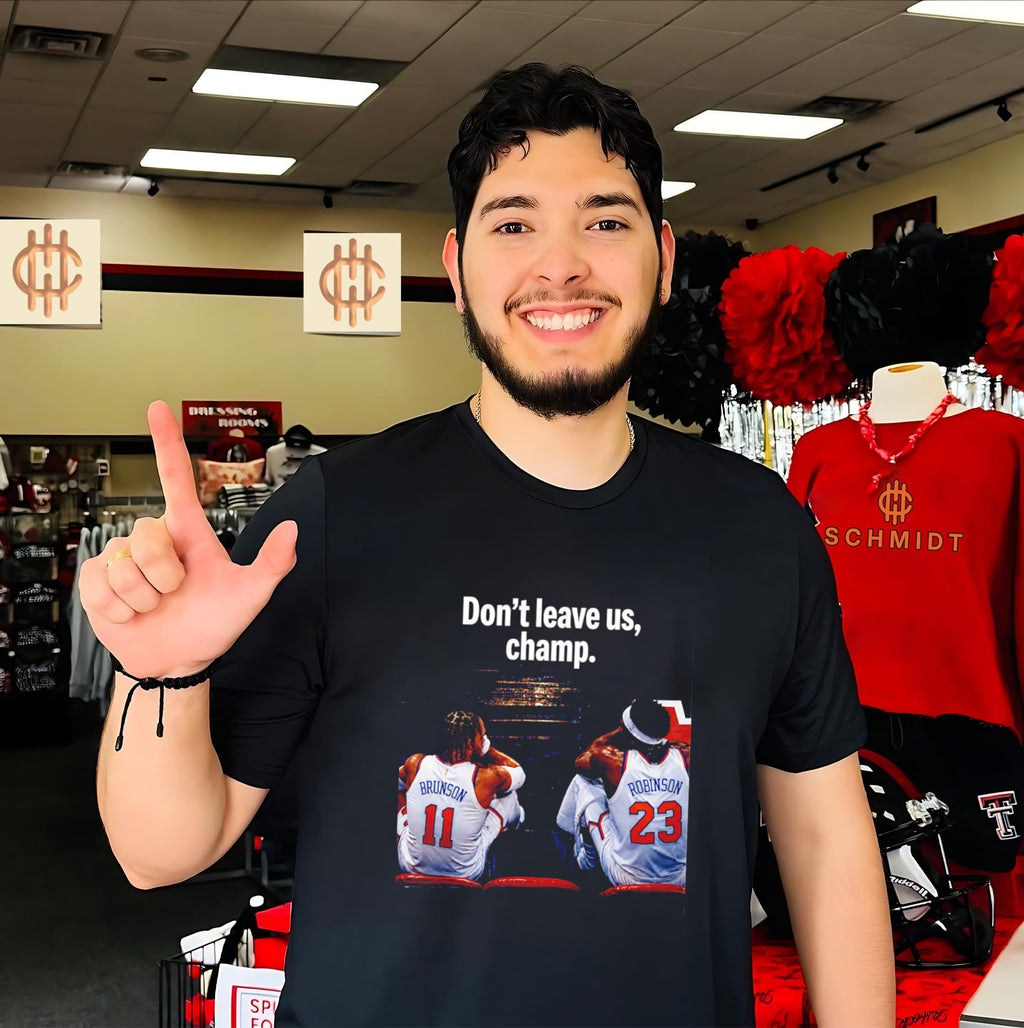 Don’t Leave Us Champ Jalen Brunson and Mitchell Robinson NY Knicks shirt Unisex
