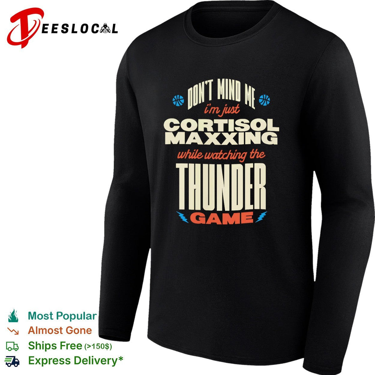 Don’t mind me I’m just cortisol maxxing while watching the Oklahoma City Thunder shirt Unisex