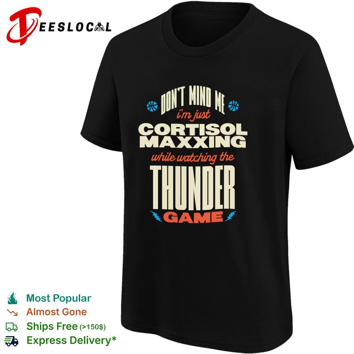 Don’t mind me I’m just cortisol maxxing while watching the Oklahoma City Thunder shirt Unisex