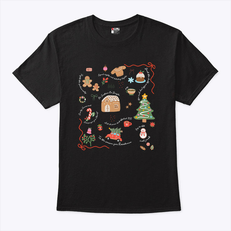 Doodle Liberal Values Holiday Subtle Anti Trump Christmas Shirt Unisex