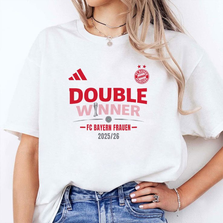 Double Winner FC Bayern Frauen 2025 2026 Shirt Unisex
