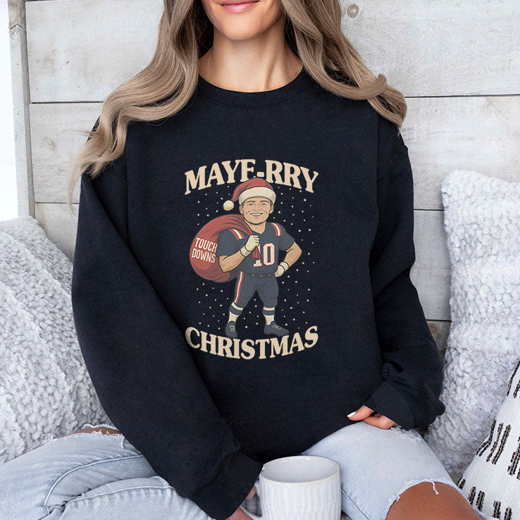 Drake Maye Maye-rry Christmas Shirt Unisex