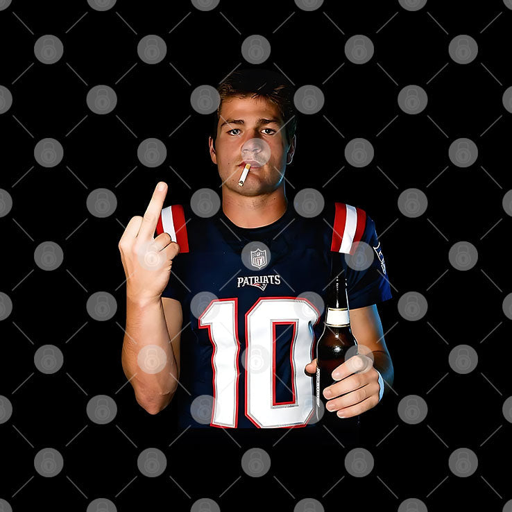 Drake Maye Middle Finger T Shirt Unisex