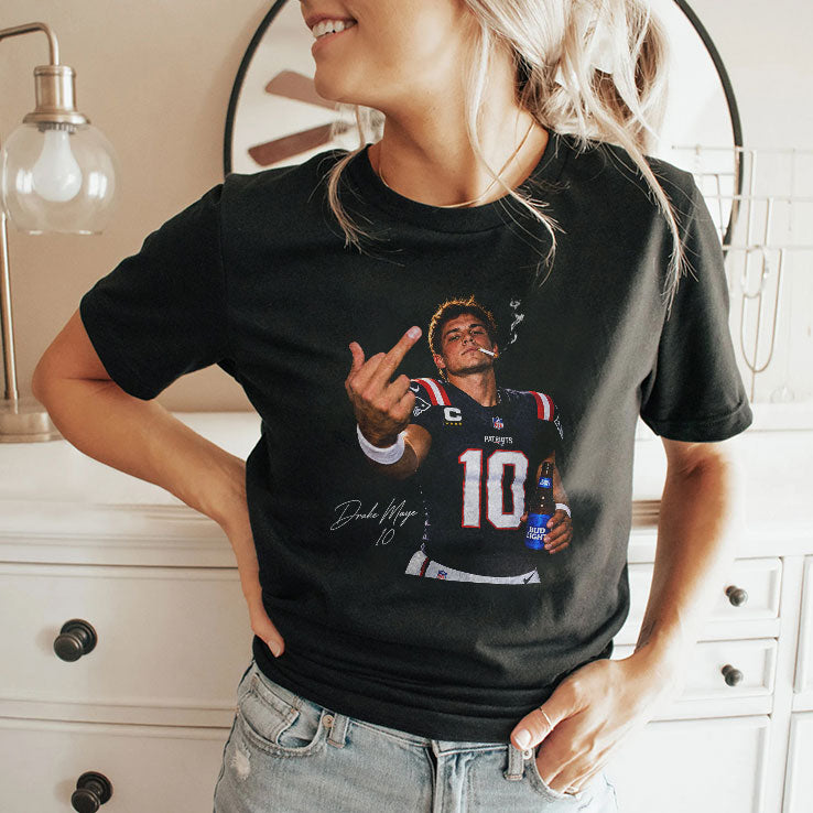 Drake Maye Middle Finger T Shirt