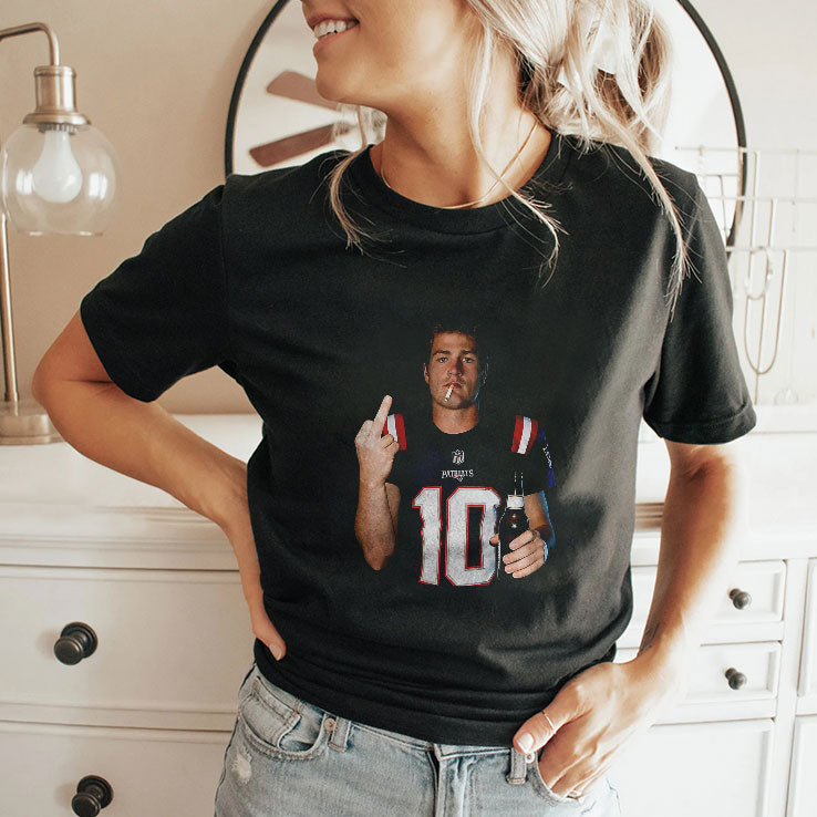 Drake Maye Middle Finger T Shirt Unisex