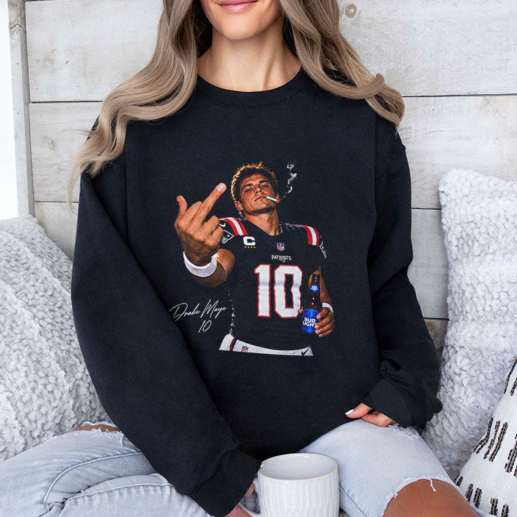 Drake Maye Middle Finger T Shirt