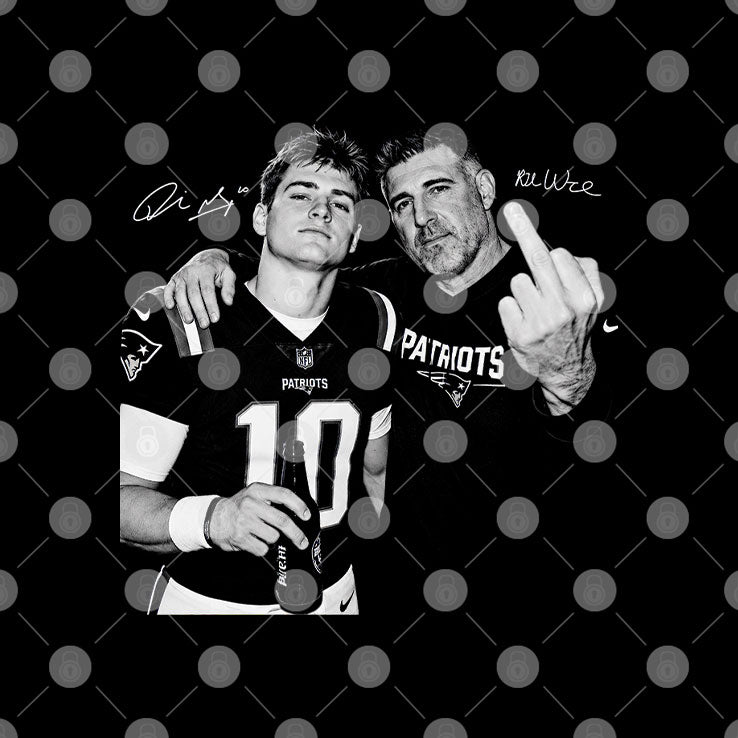 Drake Maye Mike Vrabel Middle Finger Shirt