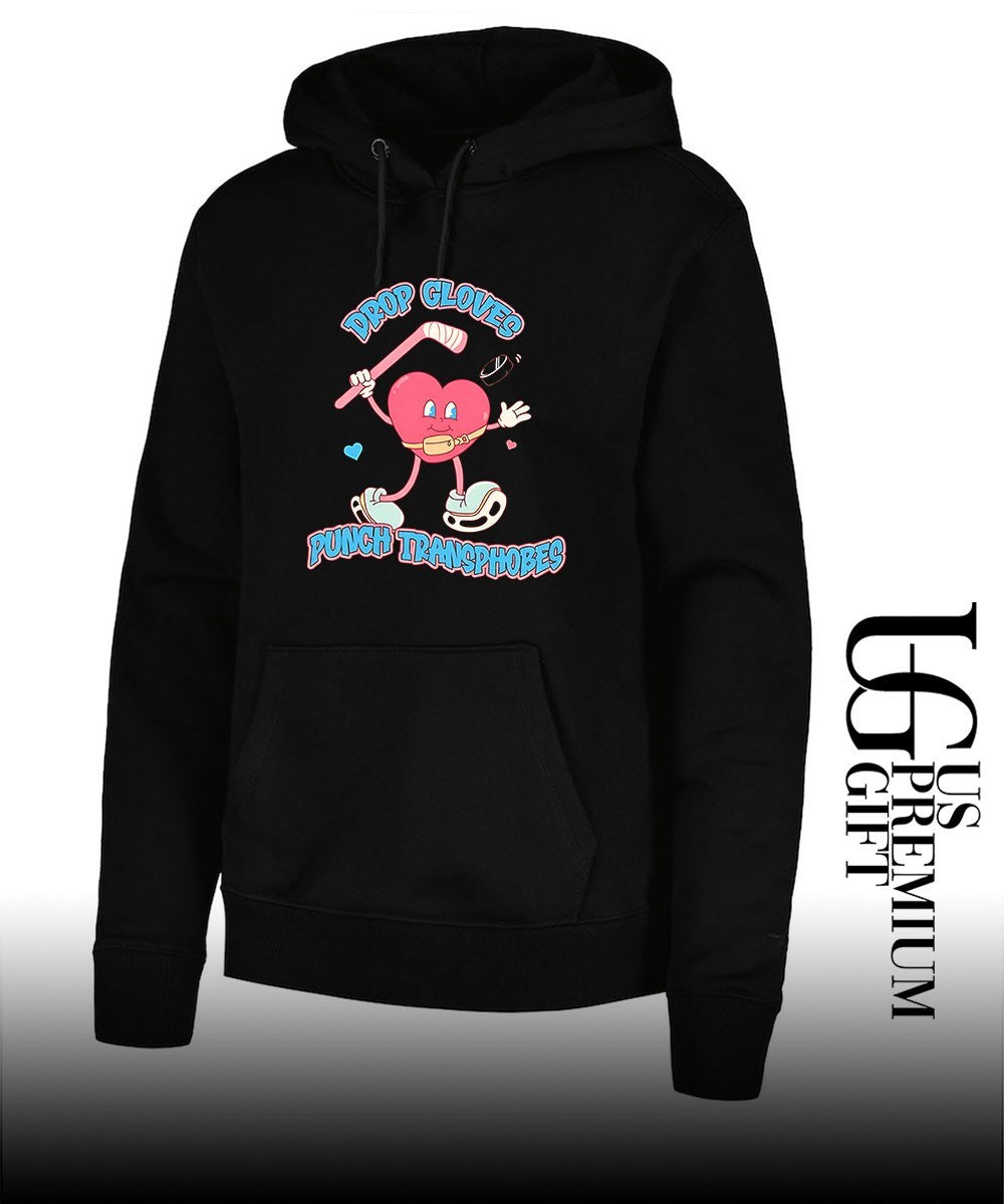 Drop Gloves Punch Transphobes hockey trans rights shirt Unisex