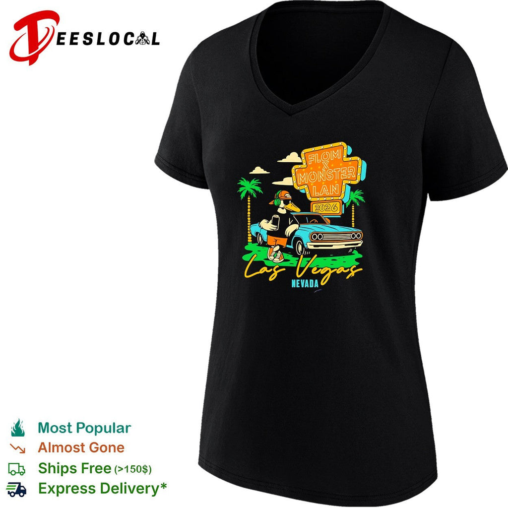 Duck gamer Las Vegas Flom Monster Lan 2026 shirt Unisex
