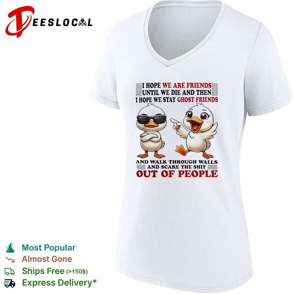 Ducks I hope we are friends until we die and then I hope we stay ghost friends shirt Unisex