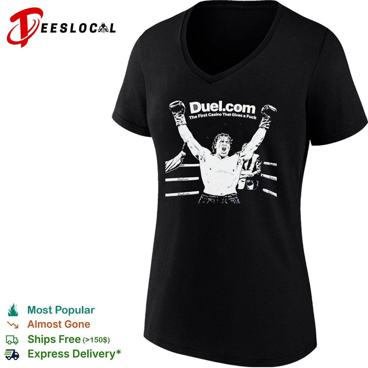 Duel.com the first casino that gives a fuck boxing championship winner shirt Unisex
