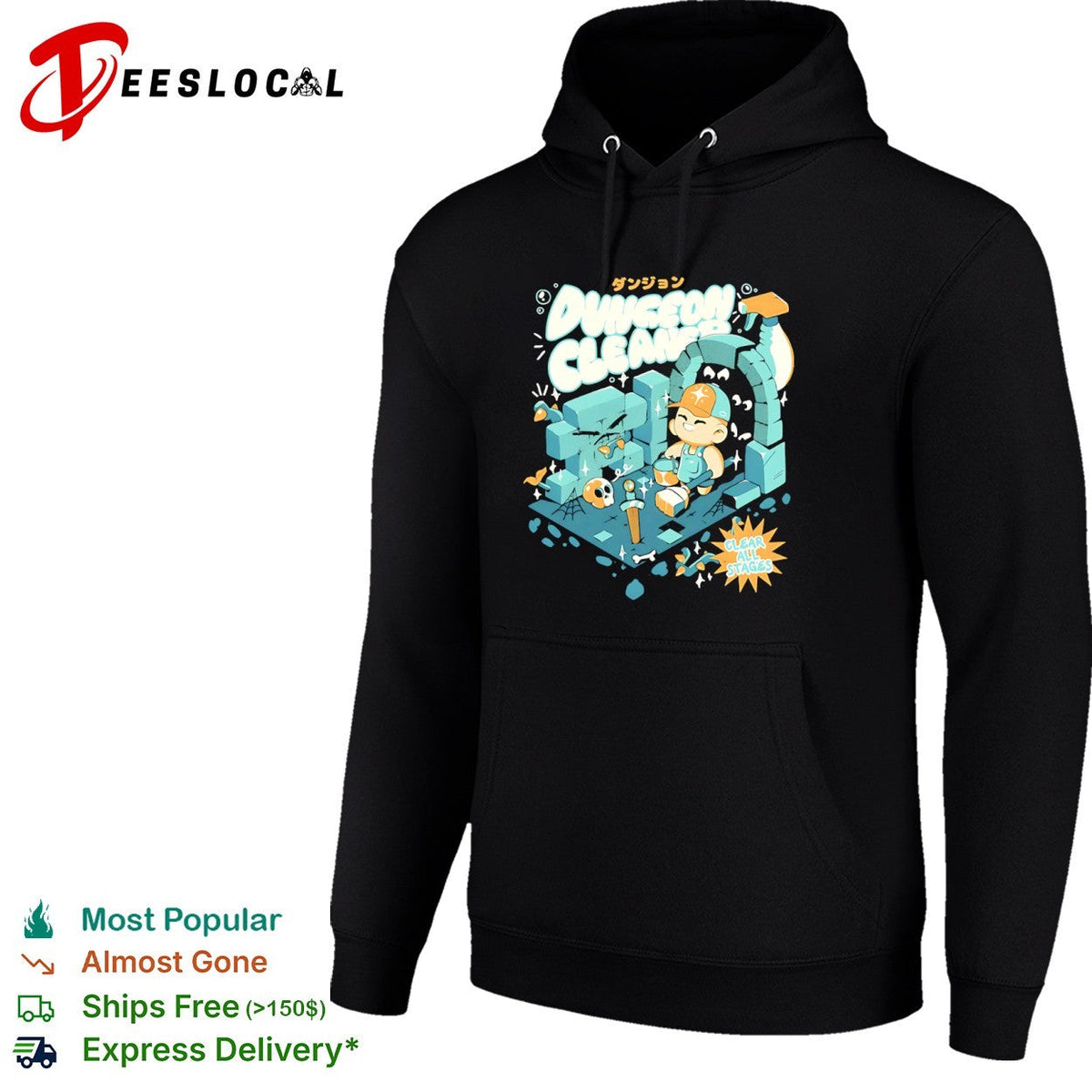 Dungeon Cleaner Clear all stages shirt Unisex