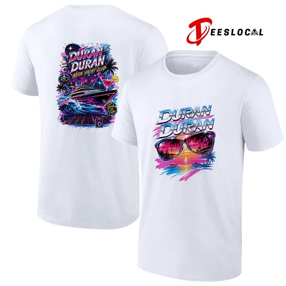 Duran Duran neon yacht club graphic shirt Unisex