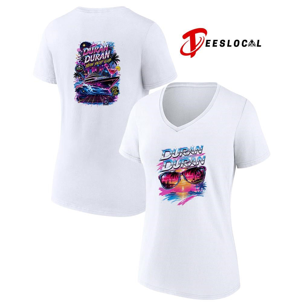 Duran Duran neon yacht club graphic shirt Unisex