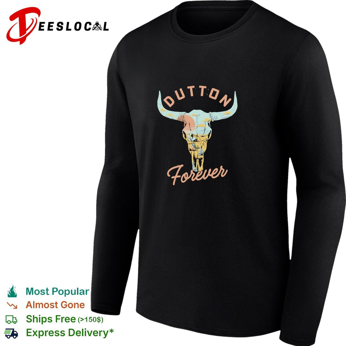 Dutton Forever bull skull shirt Unisex