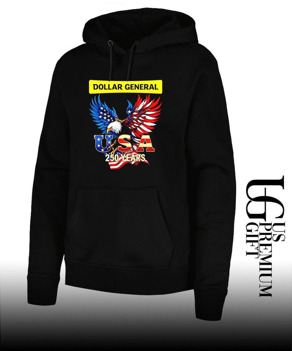 Eagle Dollar General 250 Years Of America USA flag shirt Unisex
