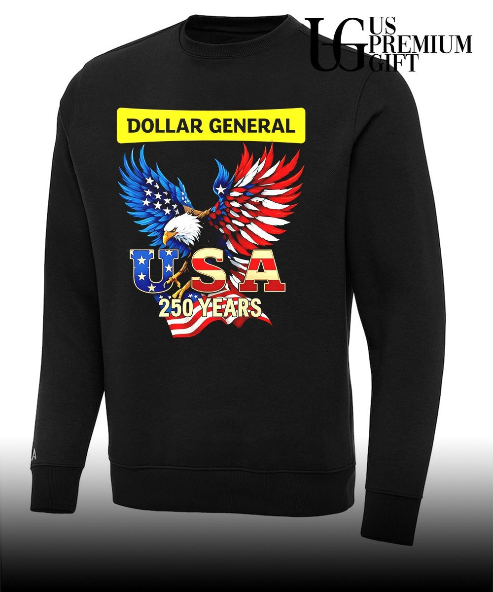 Eagle Dollar General 250 Years Of America USA flag shirt Unisex